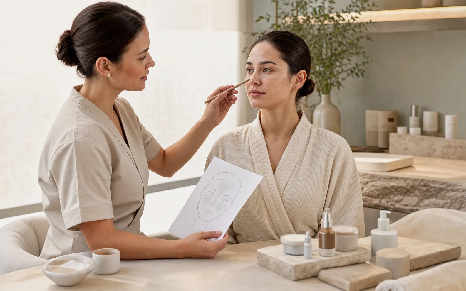 Премиальная консультация Anywell для combination skin facial treatment и zone-based planning