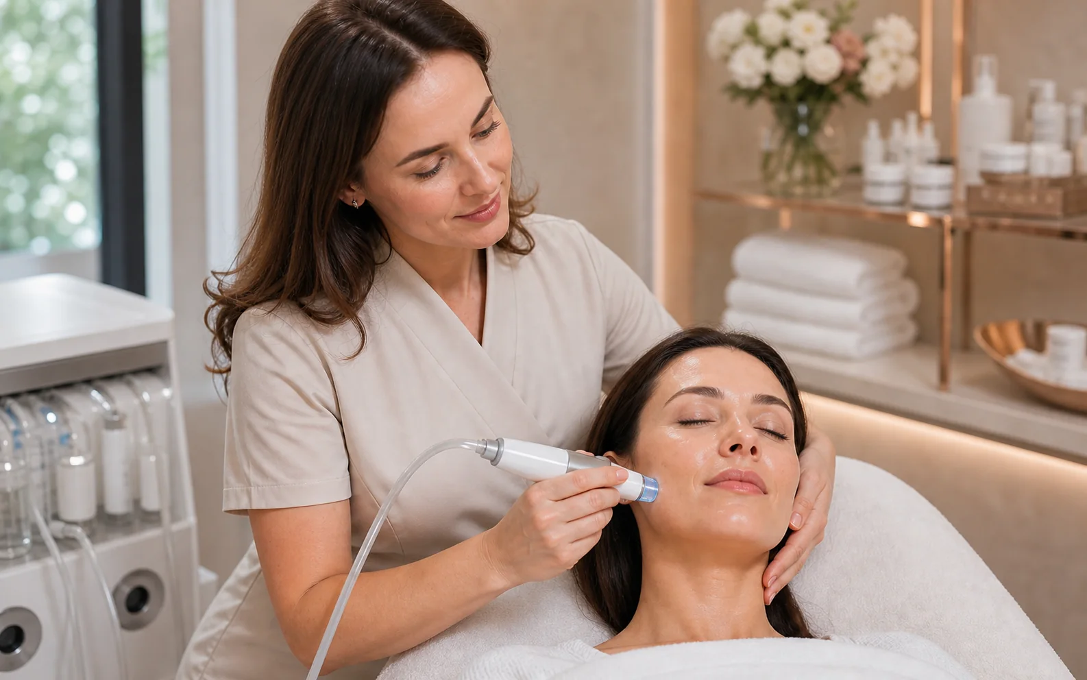 Процедура зволоження в стилі Hydrafacial у салоні преміум-класу